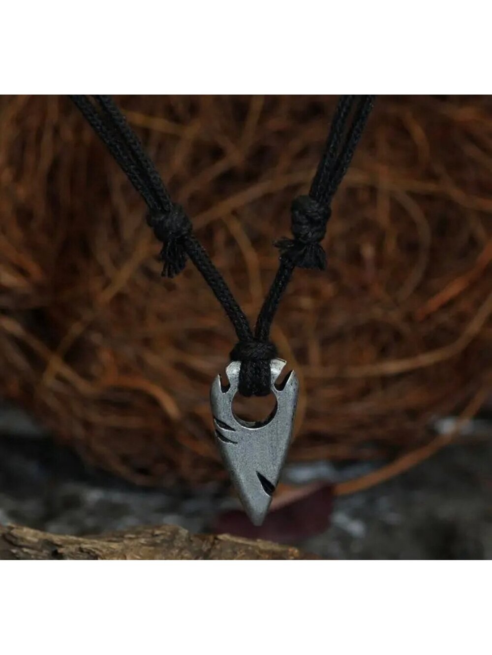 New - Hot ! Stainless Steel Nordic Arrowhead Pendant Necklace - Picture 4 of 5